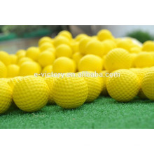 Toda venta 2 pieza Golf práctica puro amarillo marca Golf bolas 2014 alta calidad golpear más de 800 veces